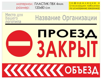 Информационный щит "объезд слева" (пластик, 120х90 см) t12 - Охрана труда на строительных площадках - Информационные щиты - Магазин охраны труда и техники безопасности stroiplakat.ru